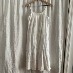 American Eagle Outfitters White Lightweight Tiered Slip Dress